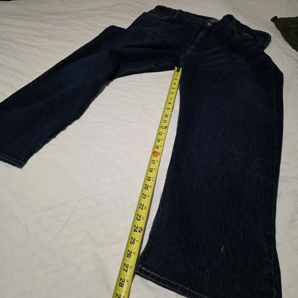 Levis 505 Mens‎ Dark Blue Straight Jeans Size 48x29 Big Cotton Denim Pants